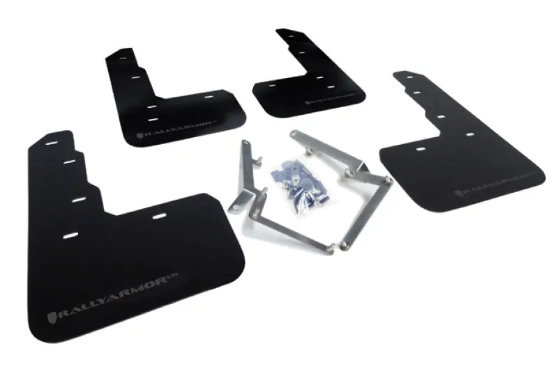 Rally Armor 17-22 Honda Civic Type R Black UR Mud Flap w/Dark Grey Logo (RALMF47-UR-BLK/DGRY)