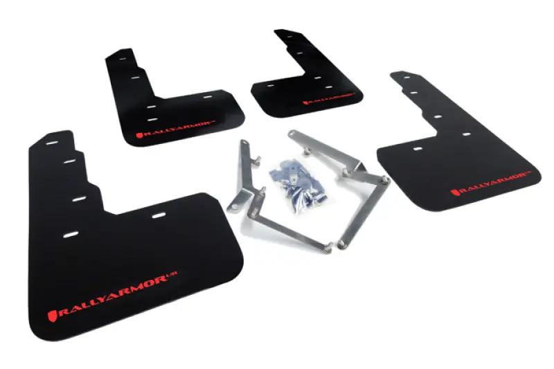 Rally Armor 17-22 Honda Civic Type R Black UR Mud Flap w/Red Logo (RALMF47-UR-BLK/RD)