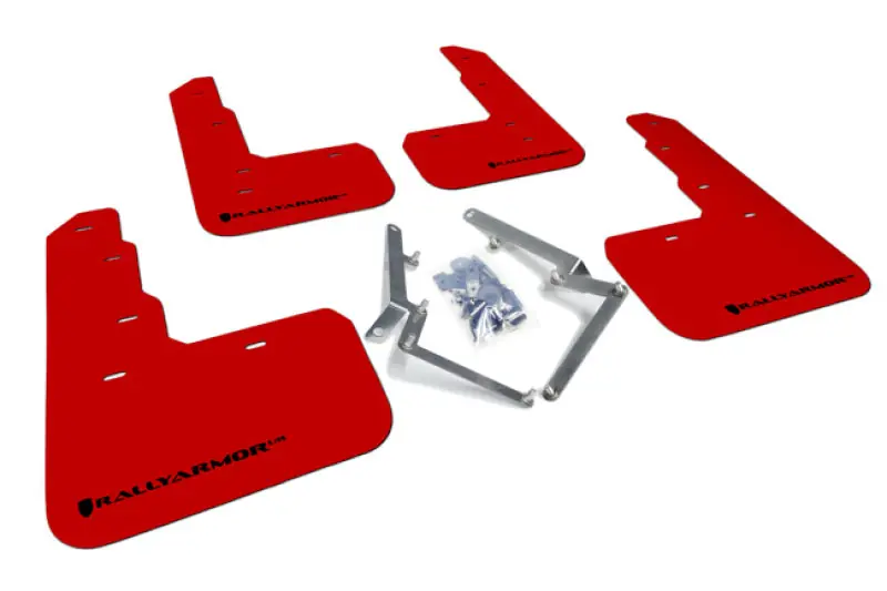 Rally Armor 17-22 Honda Civic Type R Red UR Mud Flap w/Black Logo (RALMF47-UR-RD/BLK)
