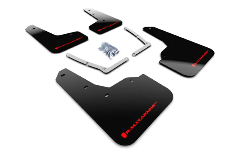 Rally Armor 16-21 Honda Civic Si Black UR Mud Flap w/Red Logo (RALMF50-UR-BLK/RD)