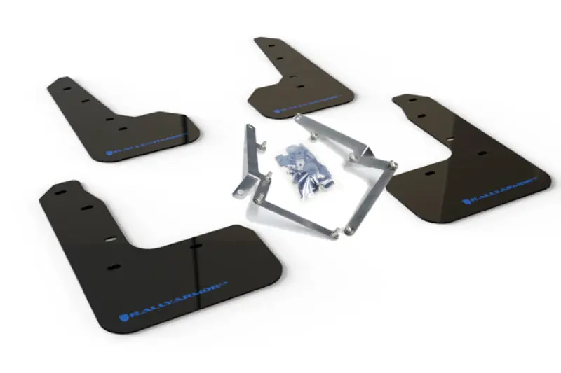 Rally Armor 17-21 Honda Civic Sport/Sport Touring Black UR Mud Flap w/Blue Logo (RALMF51-UR-BLK/BL)
