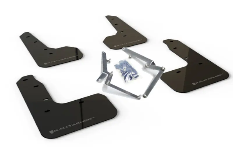 Rally Armor 17-21 Honda Civic Sport/Sport Touring Black UR Mud Flap w/Dark Grey Logo (RALMF51-UR-BLK/DGRY)