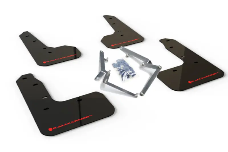 Rally Armor 17-19 Honda Civic Sport/Sport Touring Black UR Mud Flap w/Red Logo (RALMF51-UR-BLK/RD)