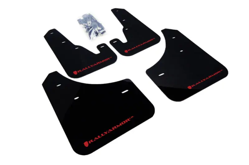 Rally Armor 04-09 Mazda3/Speed3 Black UR Mud Flap w/ Red Logo (RALMF9-UR-BLK/RD)