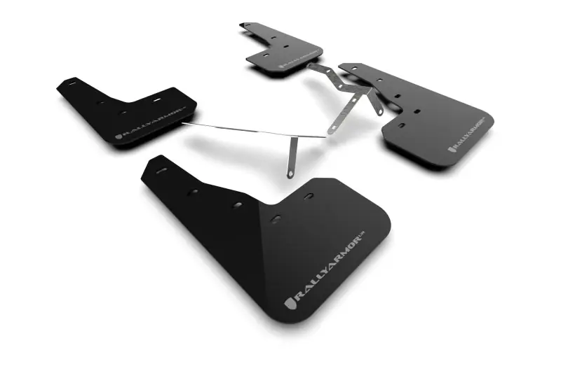 Rally Armor 22-25 Honda Civic/Civic Si/Sport Black UR Mud Flap w/Grey Logo (RALMF90-UR-BLK/GRY)