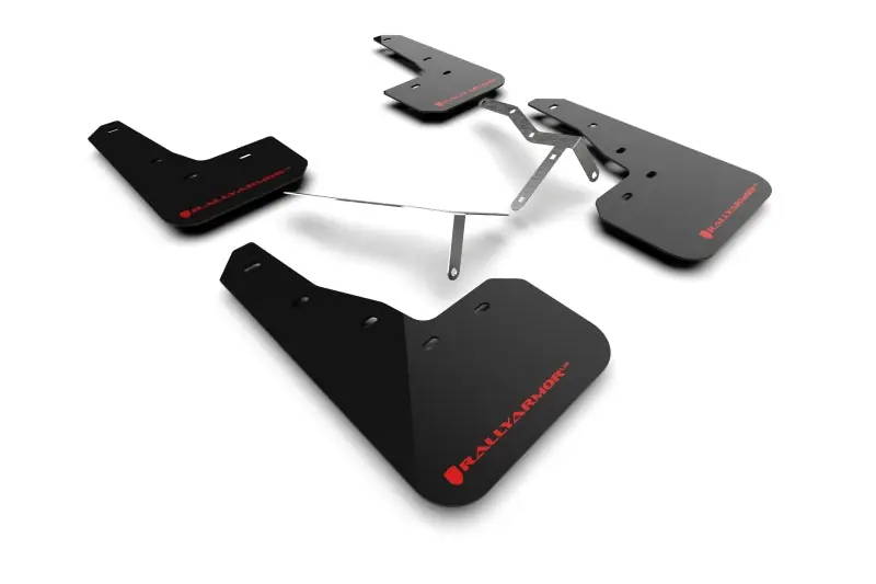 Rally Armor 22-25 Honda Civic/Civic Si/Sport Black UR Mud Flap w/Red Logo (RALMF90-UR-BLK/RD)