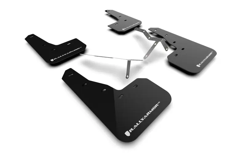 Rally Armor 22-25 Honda Civic/Civic Si/Sport Black UR Mud Flap w/White Logo (RALMF90-UR-BLK/WH)