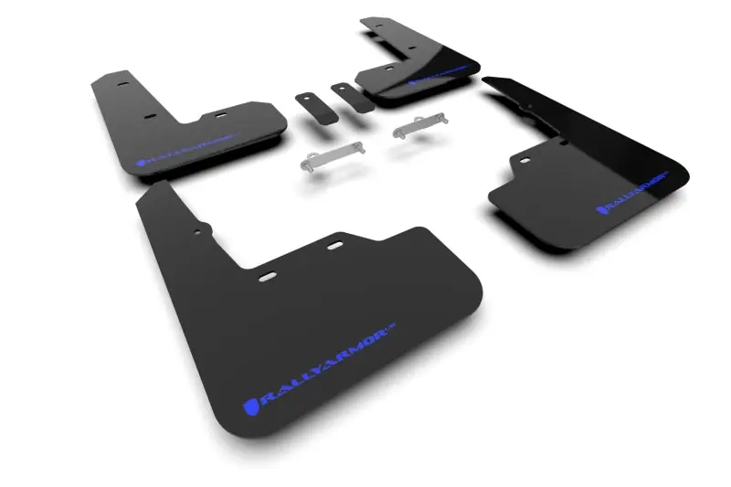 Rally Armor 22-25 Subaru WRX Black UR Mud Flap w/Blue Logo (RALMF92-UR-BLK/BL)