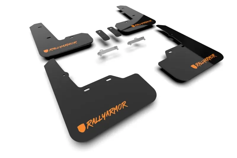 Rally Armor 22-25 Subaru WRX Black UR Mud Flap Altered Font Orange Logo (RALMF92-UR-BLK/OR-X)