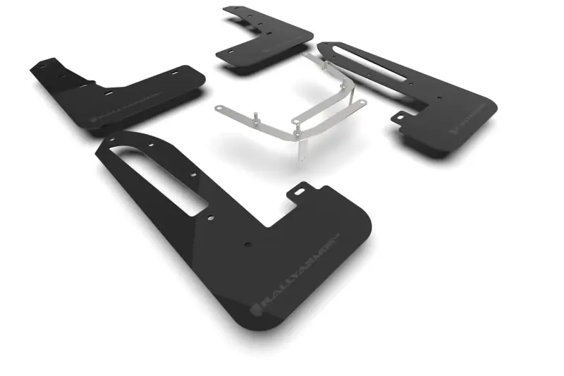 Rally Armor 23-25 Honda Civic Type R Black Mud Flap Grey Logo (RALMF97-UR-BLK-GRY)