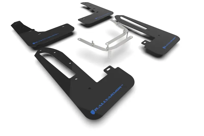 Rally Armor 23-25 Honda Civic Type R Black Mud Flap Light Blue Logo (RALMF97-UR-BLK-NB)