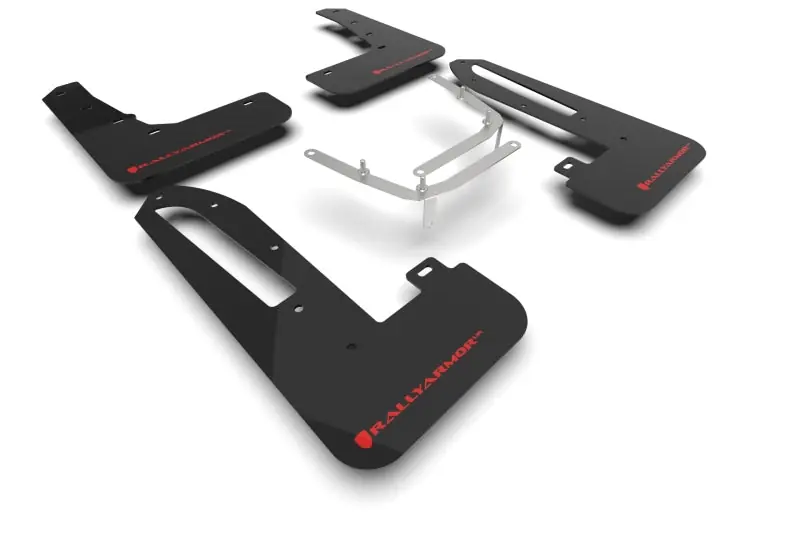 Rally Armor 23-25 Honda Civic Type R Black Mud Flap Red Logo (RALMF97-UR-BLK-RD)