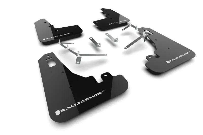 Rally Armor 22-25 Subaru BRZ / Toyota GR86 Black UR Mud Flap w/White Logo (RALMF99-UR-BLK-WH)