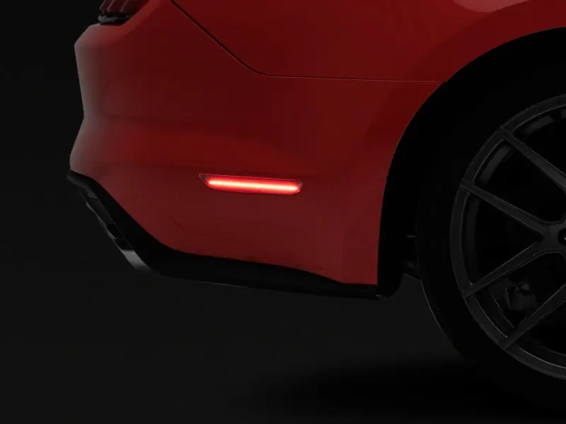 Raxiom 15-22 Ford Mustang Axial Series LED Side Marker Lights Rear (Smoked) (RAX404231)