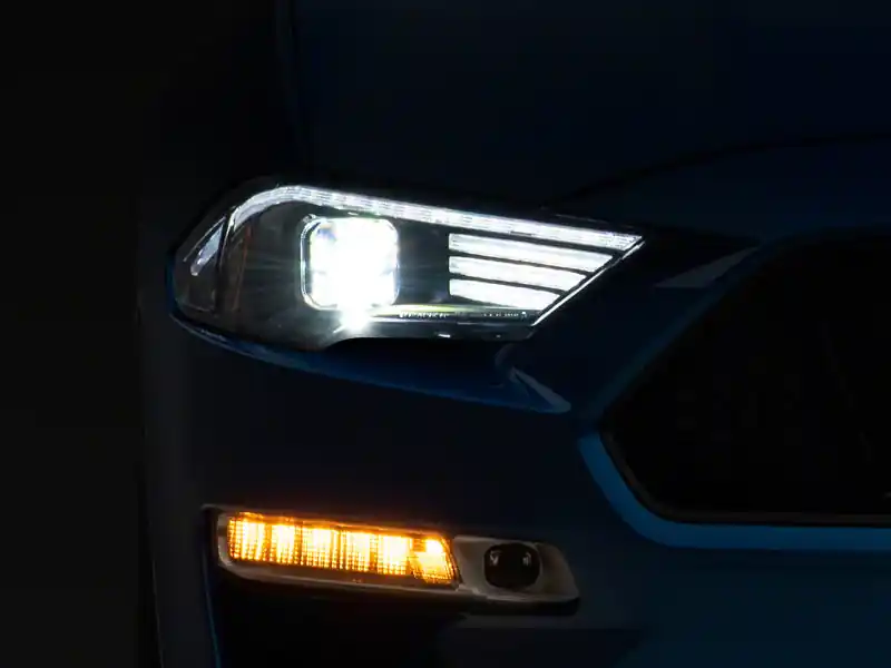 Raxiom 18-23 Ford Mustang GT EcoBoost LED Projector Headlights- Blk Housing (Clear Lens) (RAX407614)
