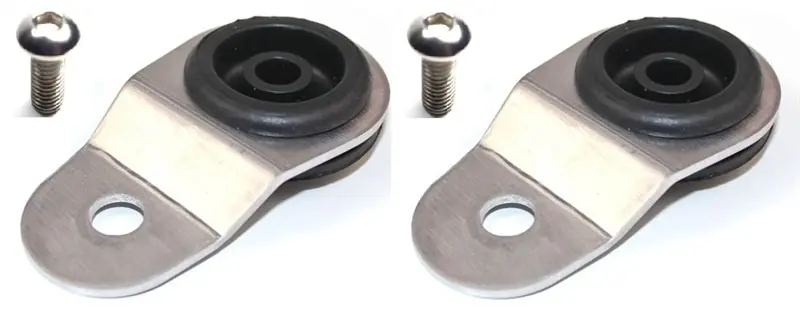 Torque Solution Radiator Mount Combo with Inserts (Silver) : Mitsubishi Evolution 7/8/9 (TQSTS-EV-010IC)