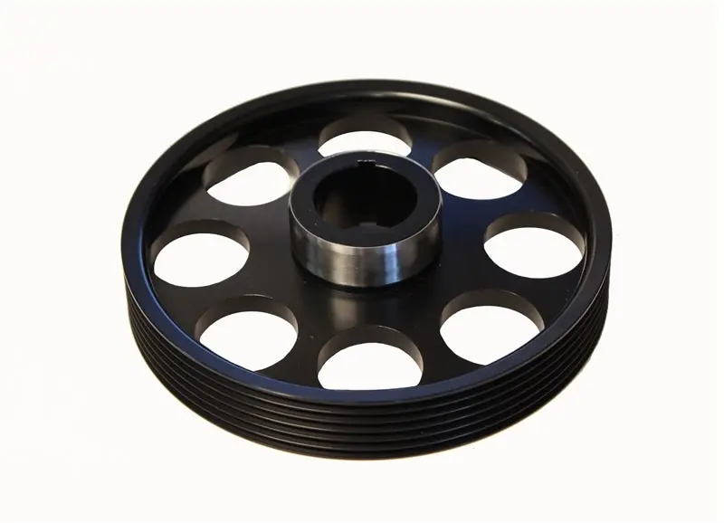 Torque Solution Lightweight Crank Pulley (Black): Hyundai Genesis Coupe 3.8 2010+ (TQSTS-GEN-005B)