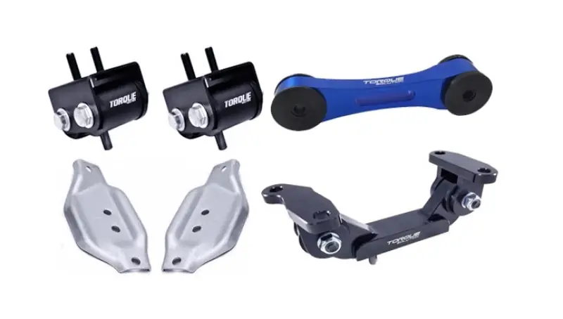 Torque Solution Engine/Trans/Blue Pitch Mount Kit w/ Mount Plates: 02-14 Subaru WRX / 04+ Subaru STi (TQSTS-SU-123BU.2-PL)
