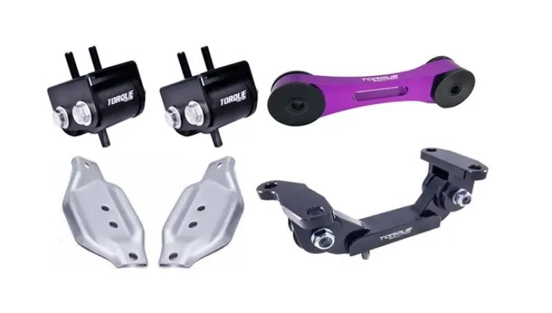 Torque Solution Engine/Trans/Purple Pitch Mount Kit w/Mount Plates - 02-14 Subaru WRX/04+ Subaru STI (TQSTS-SU-123PR.2-PL)