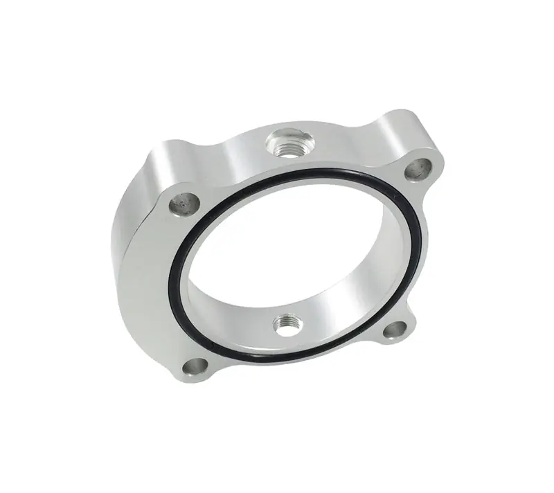 Torque Solution Throttle Body Spacer (Silver): 2013+ Hyundai Genesis Coupe 2.0T (TQSTS-TBS-029)