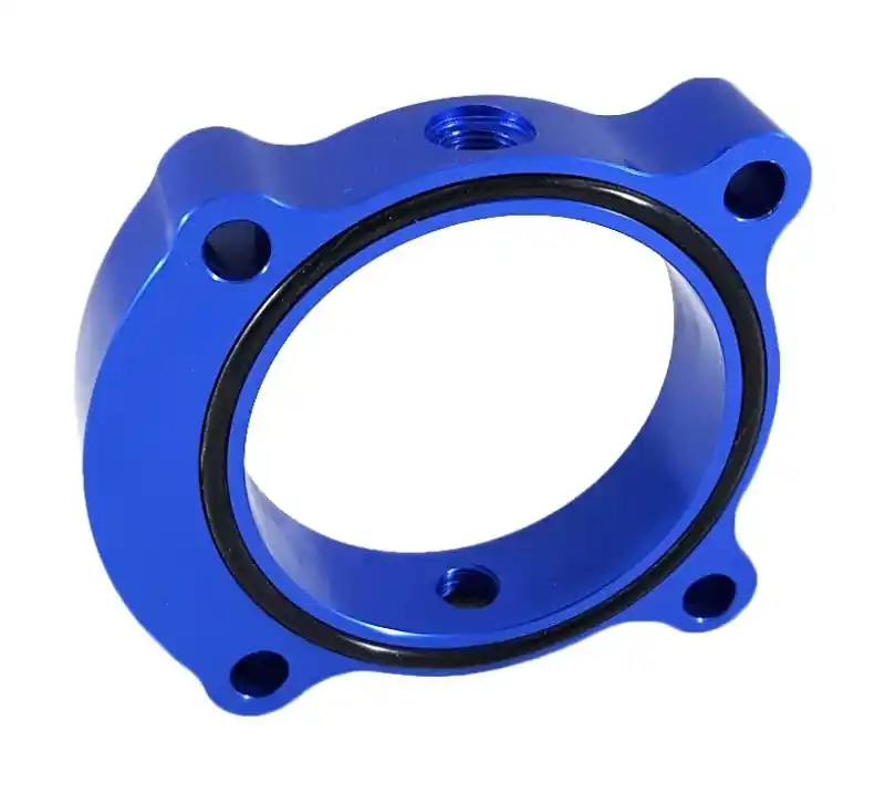 Torque Solution Throttle Body Spacer 2013+ Hyundai Genesis Coupe 2.0T - Blue (TQSTS-TBS-029BU)