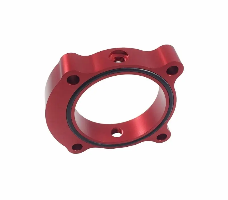 Torque Solution Throttle Body Spacer (Red): 13+ Hyundai Genesis 2.0T (TQSTS-TBS-029R)