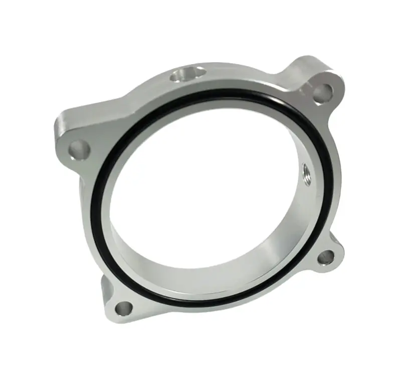 Torque Solution Throttle Body Spacer (Silver): Ford Mustang GT 5.0L 2011-2016 (TQSTS-TBS-032)